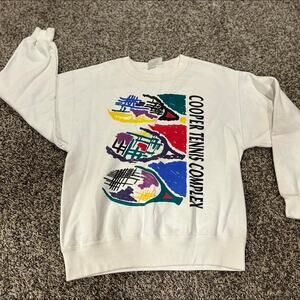 Roche cooper tennis complex made in USA vintage tennis racket colored sweatshirt